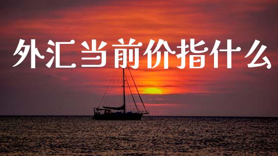 外汇当前价指什么_https://wap.hpmsj.cn_外汇汇率_第1张