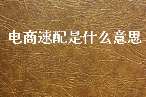 电商速配是什么意思_财经时评_第1张_财经时评_基金分析_期货交易_金融机构_外汇汇率_债券投资 电商速配是什么意思_https://wap.hpmsj.cn_财经时评_第1张