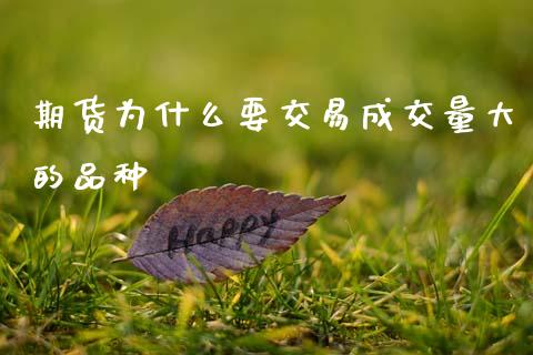 期货为什么要交易成交量大的品种_https://wap.hpmsj.cn_基金分析_第1张