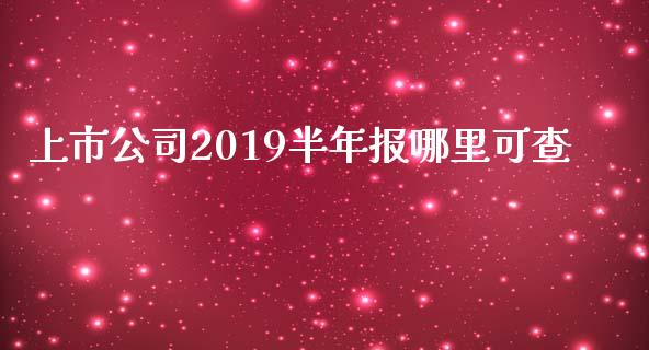 上市公司2019半年报哪里可查_https://wap.hpmsj.cn_债券投资_第1张