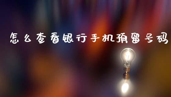 怎么查看银行手机预留号码_https://wap.hpmsj.cn_金融机构_第1张