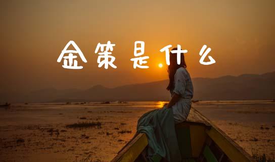 金策是什么_https://wap.hpmsj.cn_基金分析_第1张