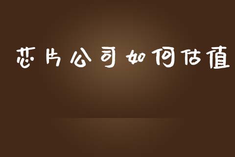 芯片公司如何估值_https://wap.hpmsj.cn_外汇汇率_第1张