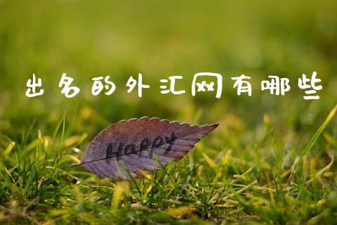 出名的外汇网有哪些_https://wap.hpmsj.cn_期货交易_第1张