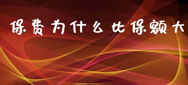 保费为什么比保额大_https://wap.hpmsj.cn_基金分析_第1张