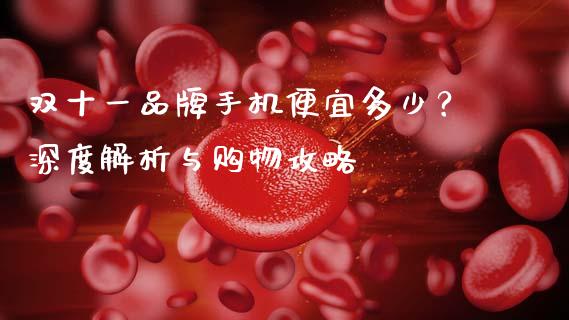 双十一品牌手机便宜多少？深度解析与购物攻略_https://wap.hpmsj.cn_基金分析_第1张