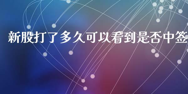 新股打了多久可以看到是否中签_https://wap.hpmsj.cn_外汇汇率_第1张