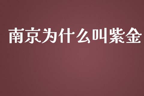 南京为什么叫紫金_https://wap.hpmsj.cn_期货交易_第1张