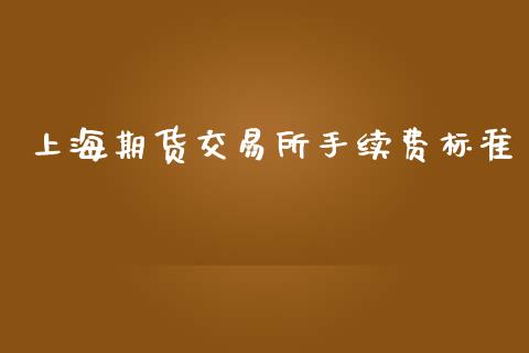 上海期货交易所手续费标准_https://wap.hpmsj.cn_债券投资_第1张