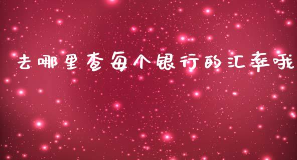 去哪里查每个银行的汇率哦_https://wap.hpmsj.cn_期货交易_第1张