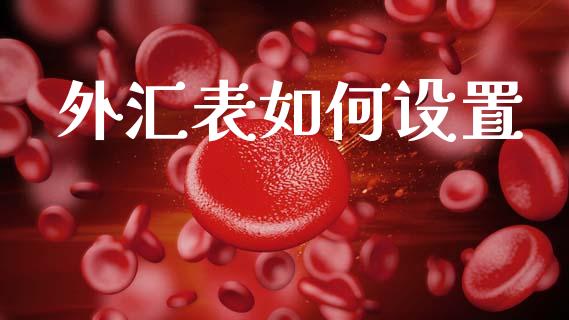 外汇表如何设置_https://wap.hpmsj.cn_期货交易_第1张
