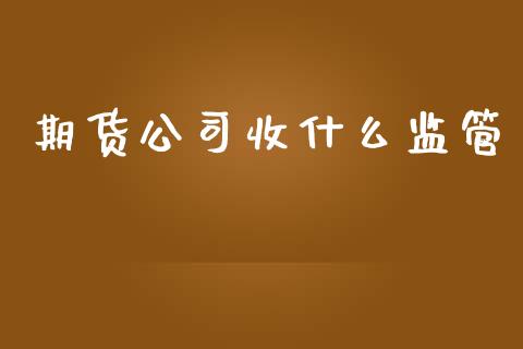 期货公司收什么监管_https://wap.hpmsj.cn_金融机构_第1张