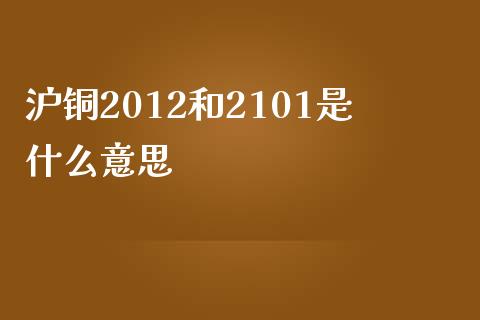 沪铜2012和2101是什么意思_https://wap.hpmsj.cn_金融机构_第1张