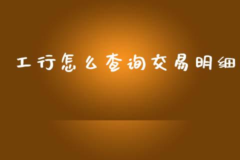 工行怎么查询交易明细_https://wap.hpmsj.cn_期货交易_第1张