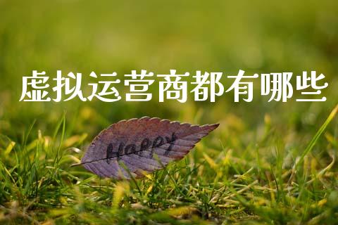 虚拟运营商都有哪些_https://wap.hpmsj.cn_期货交易_第1张