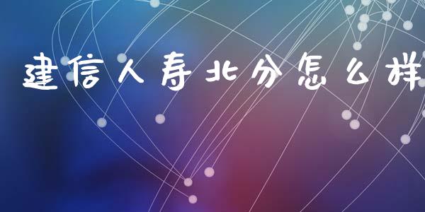 建信人寿北分怎么样_https://wap.hpmsj.cn_债券投资_第1张