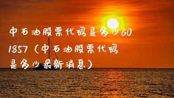中石油股票代码是多少601857（中石油股票代码是多少最新消息）_https://wap.hpmsj.cn_外汇汇率_第1张