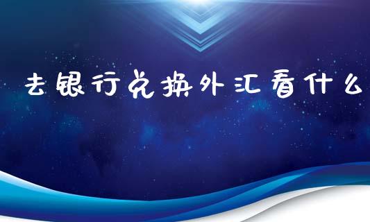 去银行兑换外汇看什么_https://wap.hpmsj.cn_财经时评_第1张
