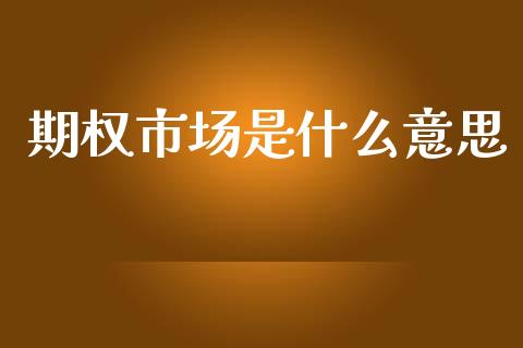 期权市场是什么意思_https://wap.hpmsj.cn_基金分析_第1张