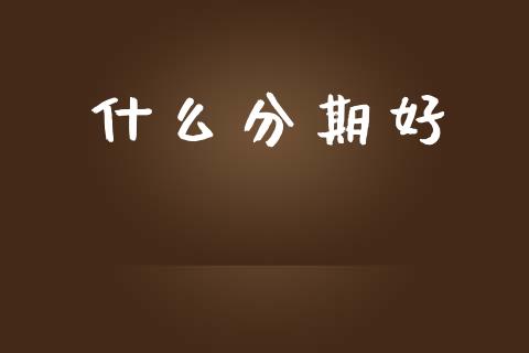 什么分期好_https://wap.hpmsj.cn_财经时评_第1张