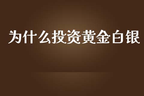 为什么投资黄金白银_https://wap.hpmsj.cn_财经时评_第1张