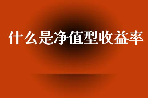 什么是净值型收益率_https://wap.hpmsj.cn_外汇汇率_第1张