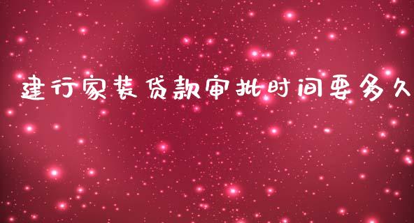 建行家装贷款审批时间要多久_https://wap.hpmsj.cn_财经时评_第1张