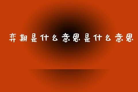 弈期是什么意思是什么意思_https://wap.hpmsj.cn_外汇汇率_第1张
