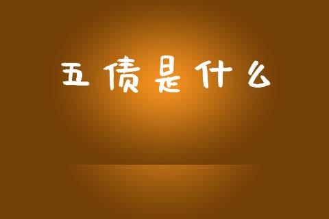 五债是什么_https://wap.hpmsj.cn_基金分析_第1张