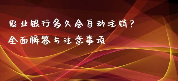 农业银行多久会自动注销？全面解答与注意事项_https://wap.hpmsj.cn_金融机构_第1张