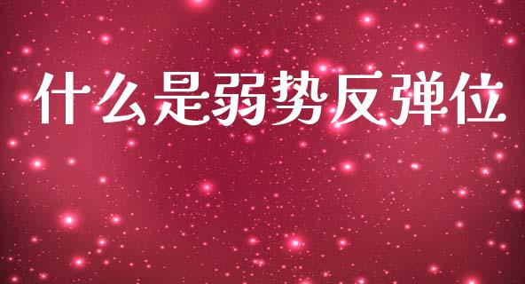 什么是弱势反弹位_https://wap.hpmsj.cn_期货交易_第1张
