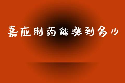 嘉应制药能涨到多少_https://wap.hpmsj.cn_金融机构_第1张