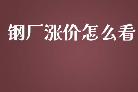 钢厂涨价怎么看_https://wap.hpmsj.cn_期货交易_第1张