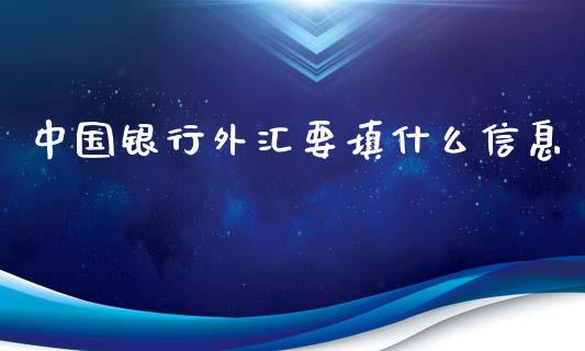 中国银行外汇要填什么信息_https://wap.hpmsj.cn_基金分析_第1张