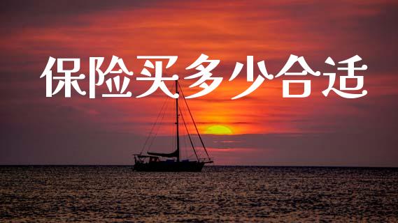 保险买多少合适_https://wap.hpmsj.cn_基金分析_第1张