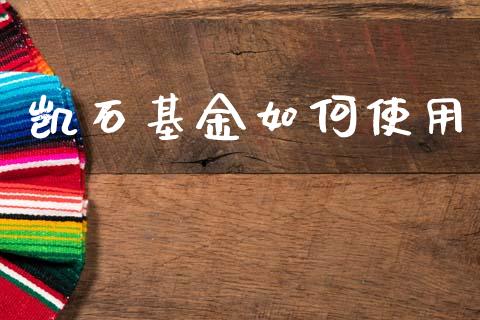 凯石基金如何使用_https://wap.hpmsj.cn_金融机构_第1张