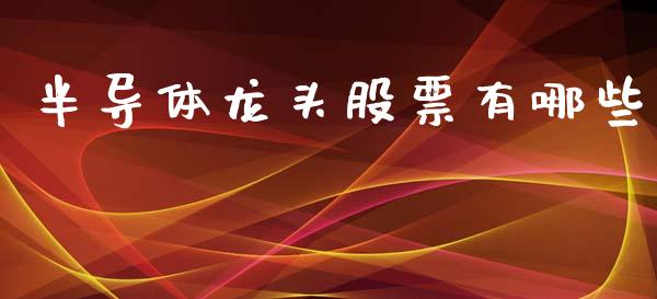 半导体龙头股票有哪些_https://wap.hpmsj.cn_外汇汇率_第1张