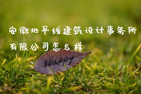 安徽地平线建筑设计事务所有限公司怎么样_https://wap.hpmsj.cn_外汇汇率_第1张