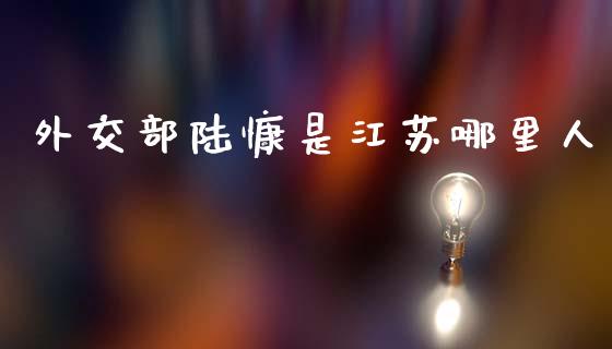 外交部陆慷是江苏哪里人_https://wap.hpmsj.cn_债券投资_第1张