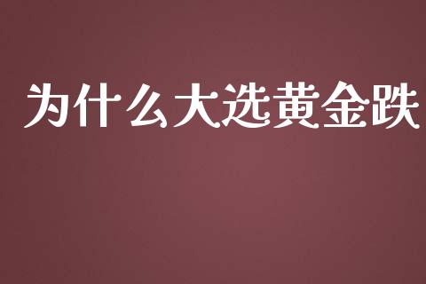 为什么大选黄金跌_https://wap.hpmsj.cn_债券投资_第1张