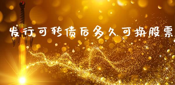 发行可转债后多久可换股票_https://wap.hpmsj.cn_财经时评_第1张