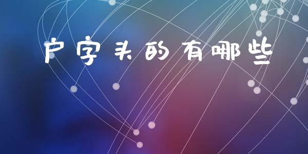 户字头的有哪些_https://wap.hpmsj.cn_基金分析_第1张