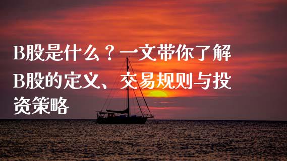 B股是什么？一文带你了解B股的定义、交易规则与投资策略_https://wap.hpmsj.cn_基金分析_第1张