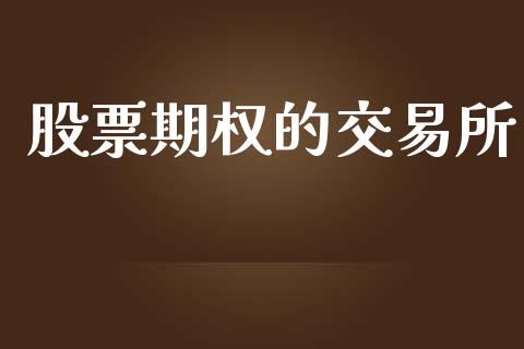 股票期权的交易所_https://wap.hpmsj.cn_期货交易_第1张