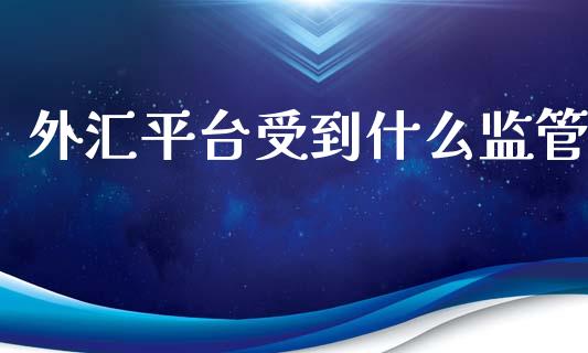 外汇平台受到什么监管_https://wap.hpmsj.cn_金融机构_第1张