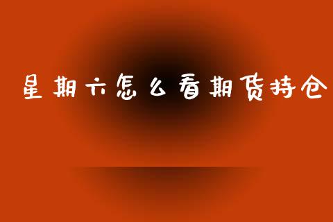 星期六怎么看期货持仓_https://wap.hpmsj.cn_金融机构_第1张