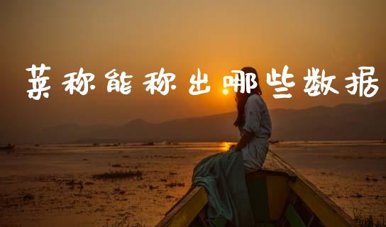 莱称能称出哪些数据_https://wap.hpmsj.cn_财经时评_第1张