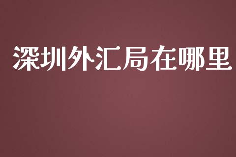 深圳外汇局在哪里_https://wap.hpmsj.cn_金融机构_第1张