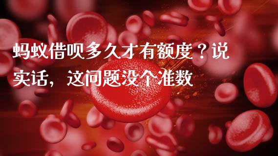 蚂蚁借呗多久才有额度？说实话，这问题没个准数_https://wap.hpmsj.cn_债券投资_第1张