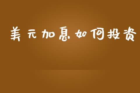 美元加息如何投资_https://wap.hpmsj.cn_财经时评_第1张